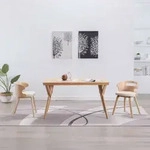 Esszimmerst&uuml;hle Im 2er-set Creme Gebogenes Holz Und Kunstleder
