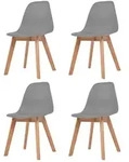 Esszimmerst&uuml;hle 4 Stk. Grau Kunststoff Vidaxl