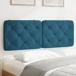 Kopfteil-kissen Blau 120 Cm Samt Vidaxl 994167