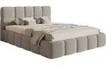 Selsey Cloudy - Bett Mit Polsterrahmen, Boucle-bezug In Hellgrau, 180 Cm