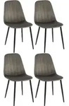 4er Set Esszimmerstuhl Baxter Samt Anthrazit