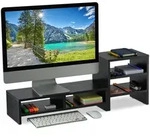 Monitorst&auml;nder Mit Ablagen, 2 Teile, Organizer, Laptopablage F&uuml;r Schreibtisch,
