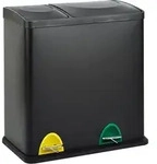 Tc2combo35 M&uuml;lleimer 35 Liter 12+23l Treteimer Trennsystem K&uuml;che Schwarz - Svita