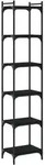 B&uuml;cherregal 6 B&ouml;den Schwarz 40x30x188 Cm Holzwerkstoff Vidaxl