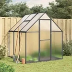Vidaxl - Gew&auml;chshaus Mit Fundamentrahmen Anthrazit 169x169x195 Cm Alu