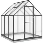 Vidaxl - Gew&auml;chshaus Mit Fundamentrahmen Anthrazit 169x169x202 Cm Alu