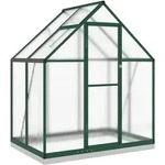 Vidaxl - Gew&auml;chshaus Mit Fundamentrahmen Gr&uuml;n 169x114x202 Cm Aluminimum