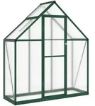 Vidaxl - Gew&auml;chshaus Mit Fundamentrahmen Gr&uuml;n 169x58x195 Cm Aluminimum 677618