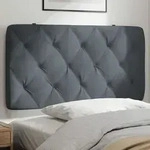 Kopfteil-kissen Dunkelgrau 100 Cm Samt Vidaxl