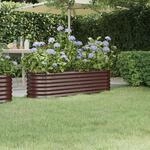 Hochbeet Verzinkter Stahl 152x40x36 Cm Braun Vidaxl