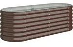 Hochbeet Verzinkter Stahl 114x40x36 Cm Braun Vidaxl