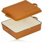 Mahlzeit - Gusseisen Br&auml;ter Emailliert 10,5 Liter Sunny Orange Br&auml;ter 2in1 Mit
