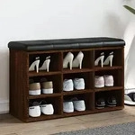 Vidaxl - Schuhbank Braun Eichen-optik 82x32x50 Cm Holzwerkstoff