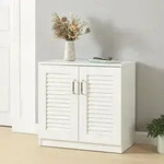 [en.casa] - Schuhschrank L&oslash;ten 63x36x62cm Wei&szlig;