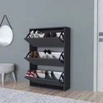 [en.casa] - Schuhschrank Aurskog 110x73,5x24cm Anthrazit