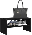Schuhregal Stapelbar Schwarze Eiche 60x30x30,5 Cm Vidaxl