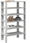 Schuhregal Betongrau 61x32x105 Cm Holzwerkstoff Vidaxl