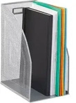 Relaxdays - 3 X Stehsammler Metall, Din A4, Stehordner Breit, Mesh,