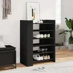 Schuhschrank Schwarz 74,5x37,5x100 Cm Holzwerkstoff - Vidaxl