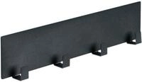 Magnetische Hakenleiste Ima, Schwarz, Mit 4 Haken, Schwarz, Pulverbeschichtetes