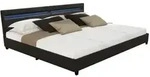 Led Bett Nube - Schwarz, 270 X 200 Cm - Inkl. Lattenrost Und Schubladen Familienbett