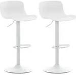 2er Set Barhocker Almada Wei&szlig;