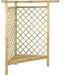 Vidaxl - Eckpergola Mit Bank 166x81x174 Cm Kiefernholz Impr&auml;gniert