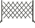 Garten-rankzaun Grau 120x90 Cm Massivholz Tanne Vidaxl