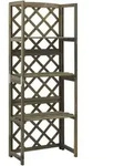 Spalier Mit Ablagen Grau 55x30x140 Cm Massivholz Tanne Vidaxl