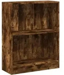 Vidaxl Bookshelf Smoked Oak 60x24x76 Cm Engineered Wood