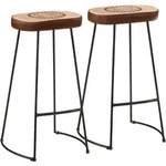 Barhocker 2 Stk. Dunkelbraun 44x37,5x78 Cm Vidaxl