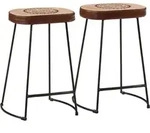 Barhocker 2 Stk. Dunkelbraun 41x29x62 Cm Vidaxl553832