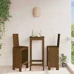 Vidaxl Barhocker 2 Stk. Honigbraun 40x42x120 Cm Massivholz Kiefer