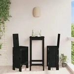 Barhocker 2 Stk. Schwarz 40x42x120 Cm Massivholz Kiefer Vidaxl