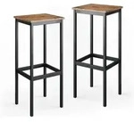 Vicco - Barhocker 2er Set Fyrk, Eiche Rustikal, 32 X 78 Cm 2 Teile