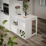 Bartisch Dominic, Wei&szlig;, 116 X 37 Cm 4x Offene F&auml;cher Und 1x T&uuml;r, Vicco