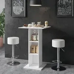 Vicco - Bartisch-set Rodeo, Wei&szlig;, 70 X 70 Cm Mit 2 Barhockern