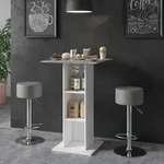 Vicco - Bartisch-set Rodeo, Beton, 70 X 70 Cm Mit 2 Barhockern