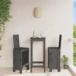Barhocker 2 Stk. Grau 40x42x120 Cm Massivholz Kiefer Vidaxl