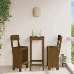 Barhocker 2 Stk. Honigbraun 40x48,5x115,5 Cm Massivholz Kiefer - Vidaxl