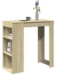 Bartisch Mit Regal Sonoma-eiche 102x50x103,5 Cm Holzwerkstoff Vidaxl