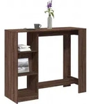Bartisch Mit Regal Braun Eiche 124x46x103,5 Cm Holzwerkstoff - Vidaxl