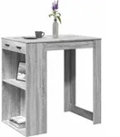 Bartisch Grau Sonoma 102x70x103,5 Cm Holzwerkstoff Vidaxl