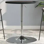 Bartisch Schwarz 60x60x90 Cm Holzwerkstoff Verchromter Stahl - Vidaxl