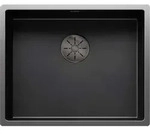 Claron 500 - Sp&uuml;le, 50x40 Cm, Dunkler Stahl 527834 - Blanco