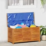 Gartenbox Mit L&uuml;ftungsschlitzen 113x50x56 Cm Massivholz Akazie Vidaxl