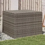 Gartentruhe Grau 291l Poly Rattan - Vidaxl