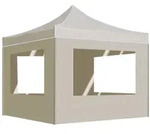 Profi-partyzelt Faltbar Mit W&auml;nden Aluminium 3x3 M Creme Vidaxl