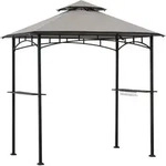 Stahl/stoff Grill Gazebo Linas In Grau - 152cm X 244cm