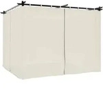 Pavillon Mit Vorh&auml;ngen Creme 3x3 M Stahl Vidaxl